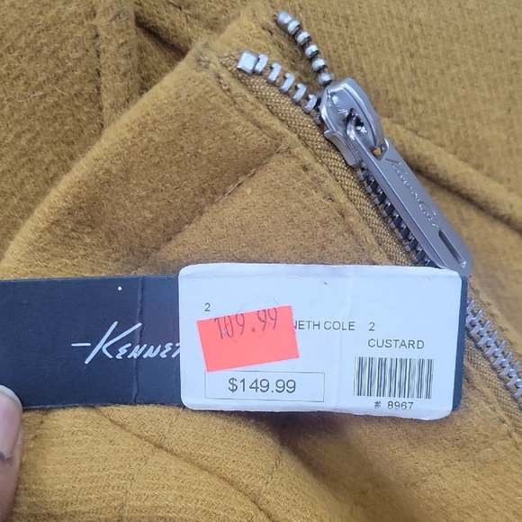 Kenneth Cole Mustard Trench Coat - Picture 5 of 6